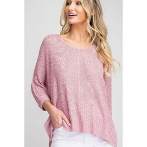 Hi-Lo Crew Neck Sweater